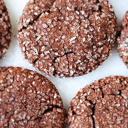 Caruso s Dark Cocoa Coffee Crinkle Cookies