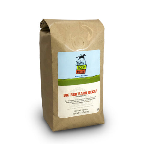 FLYING HORSE FARMS BIG RED BARN BLEND DECAF, GROUND, 12 OZ. - Caruso's Coffee, Inc.