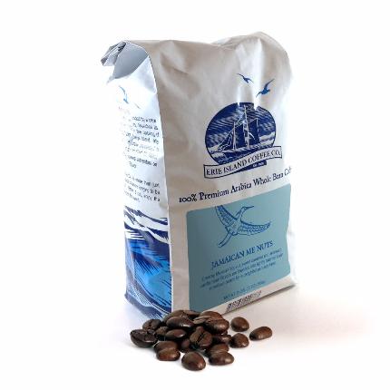 Erie Island Coffee: Jamaican Me Nuts, Whole Bean Coffee, 2lb - Caruso's Coffee, Inc.