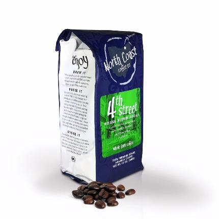 North Coast 4th Street House Blend Decaf | Whole Bean, Decaf